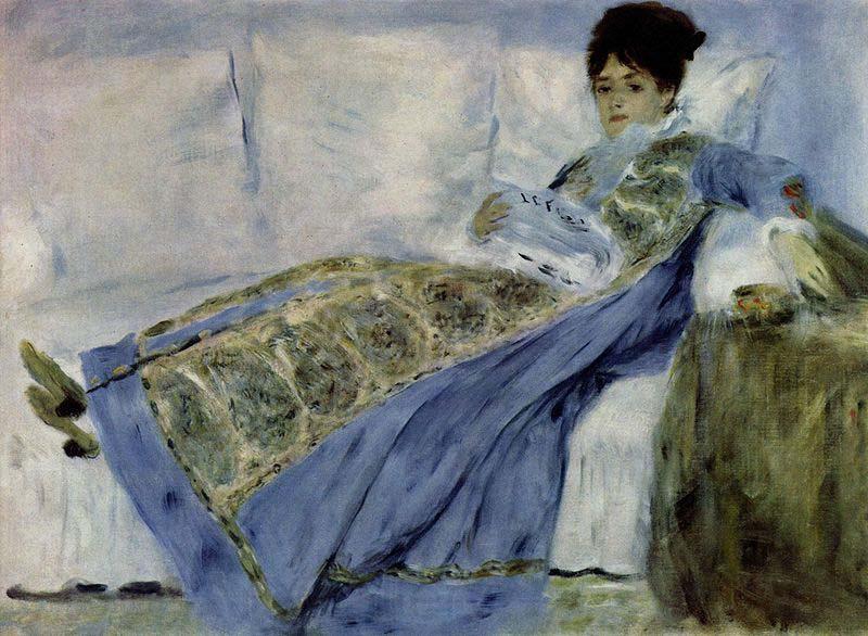 Pierre-Auguste Renoir Madame Monet auf dem Divan Norge oil painting art